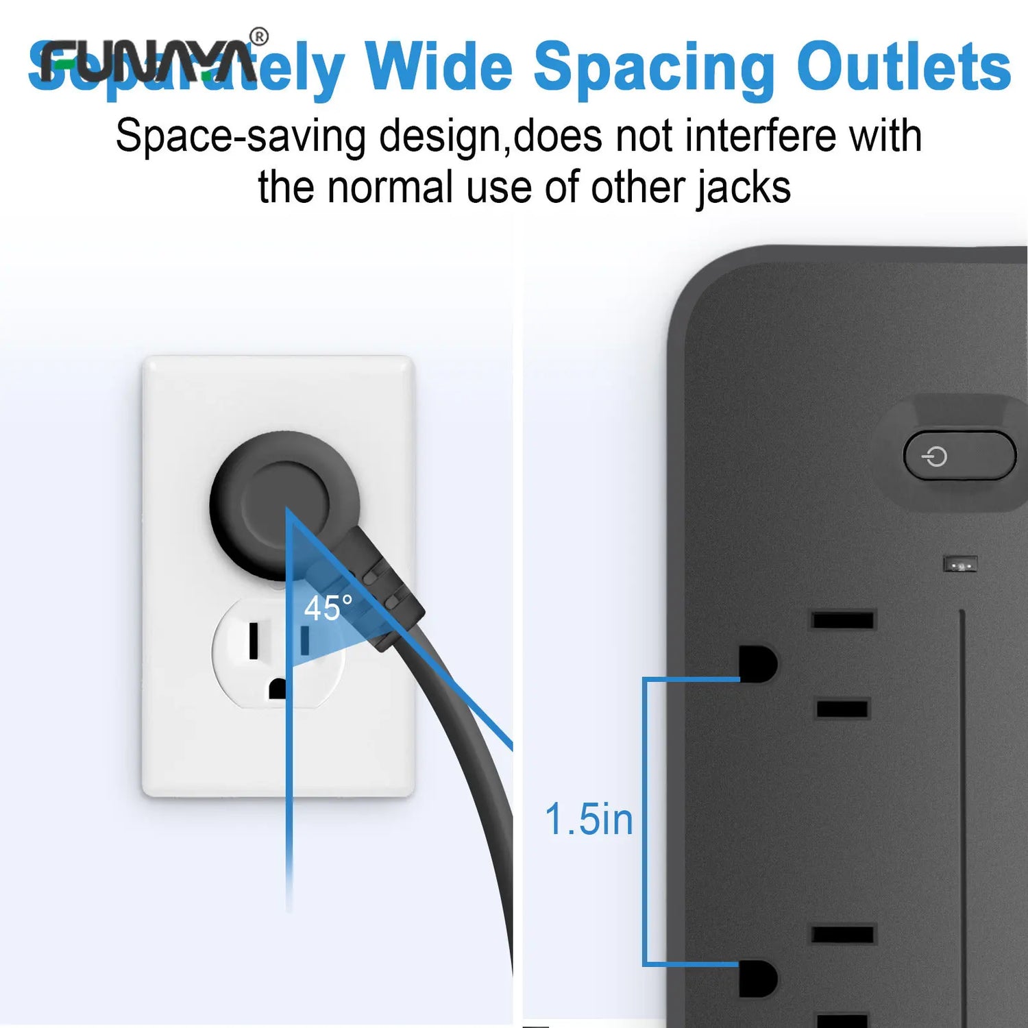 Black Power Surge Protection Plug