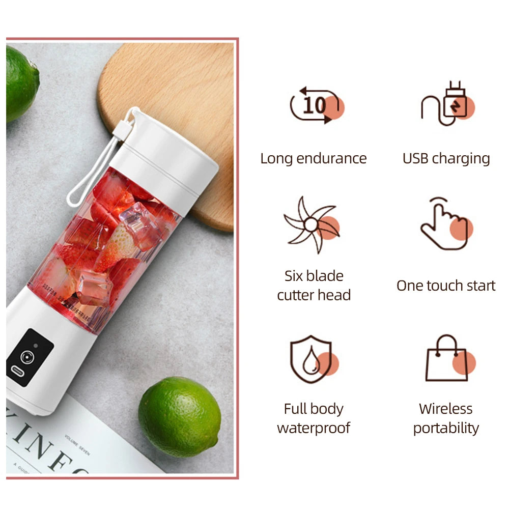 Mini Portable Blender for Smoothies Fresh Juice Fruit