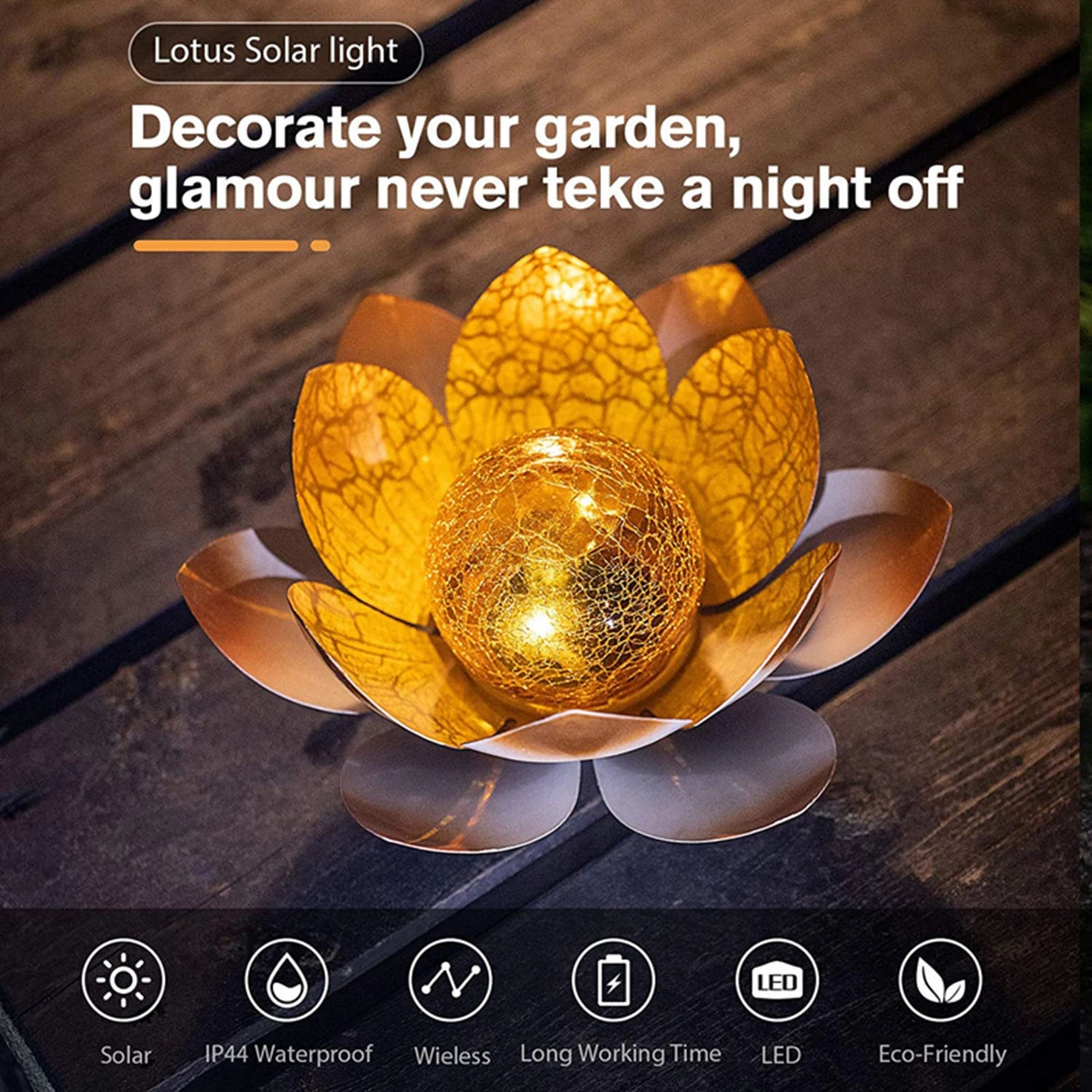 Solar Garden Lights Outdoor Waterproof LED Lotus Lamp Sunlight Yard Patio Lawn Path Driveway Decor Landscape Lights