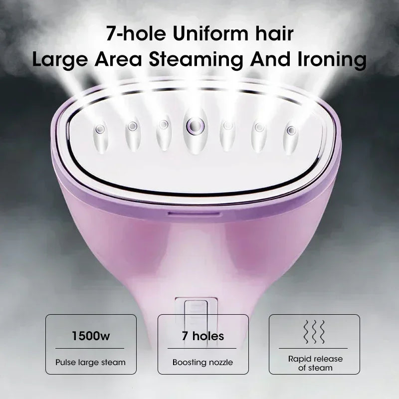 1500W Handheld Garment Steamer – Portable Clothes &amp; Fabric Steam Iron