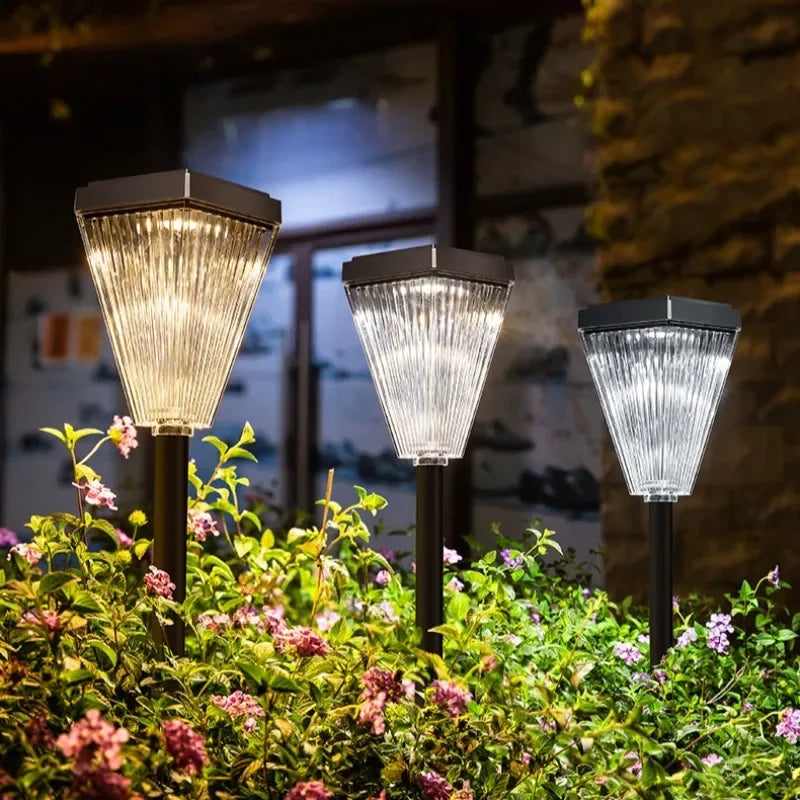 Outdoor Solar Lights Garden Lights Solar Powered Lamp Lantern Waterproof Landscape Lighting Pathway Yard Lawn Garden Decoration